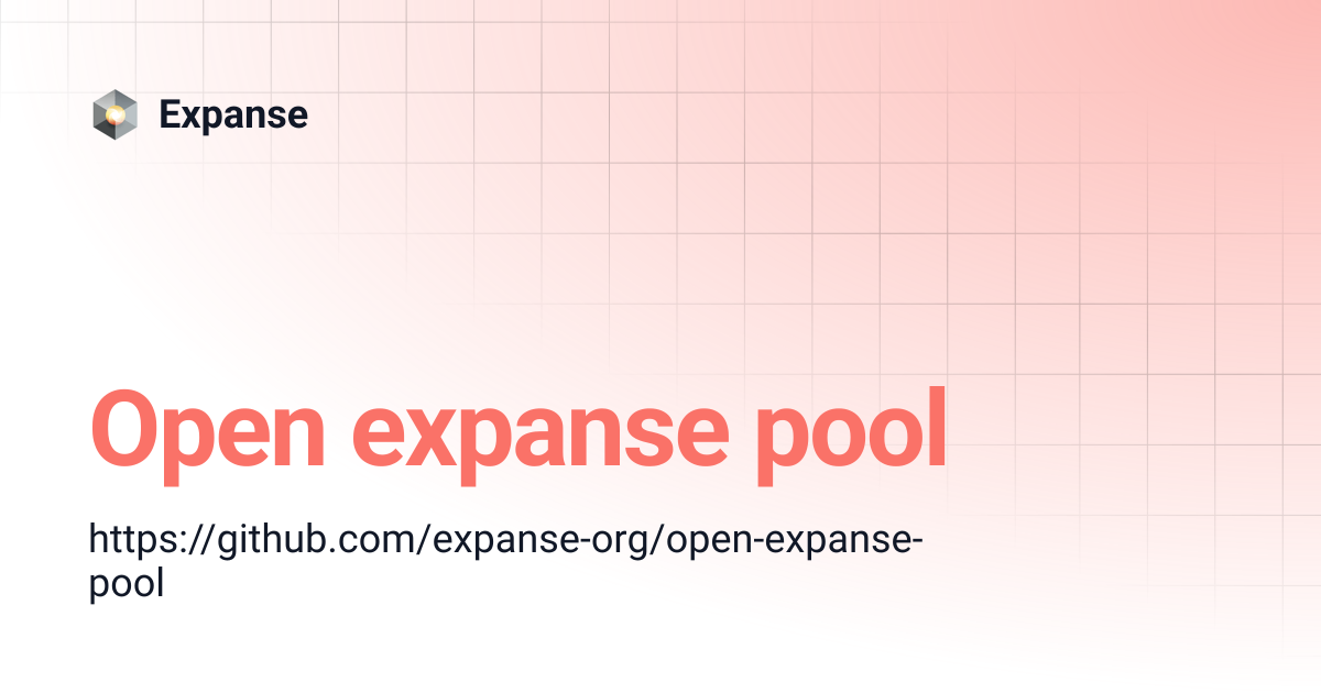 Open expanse pool | Expanse